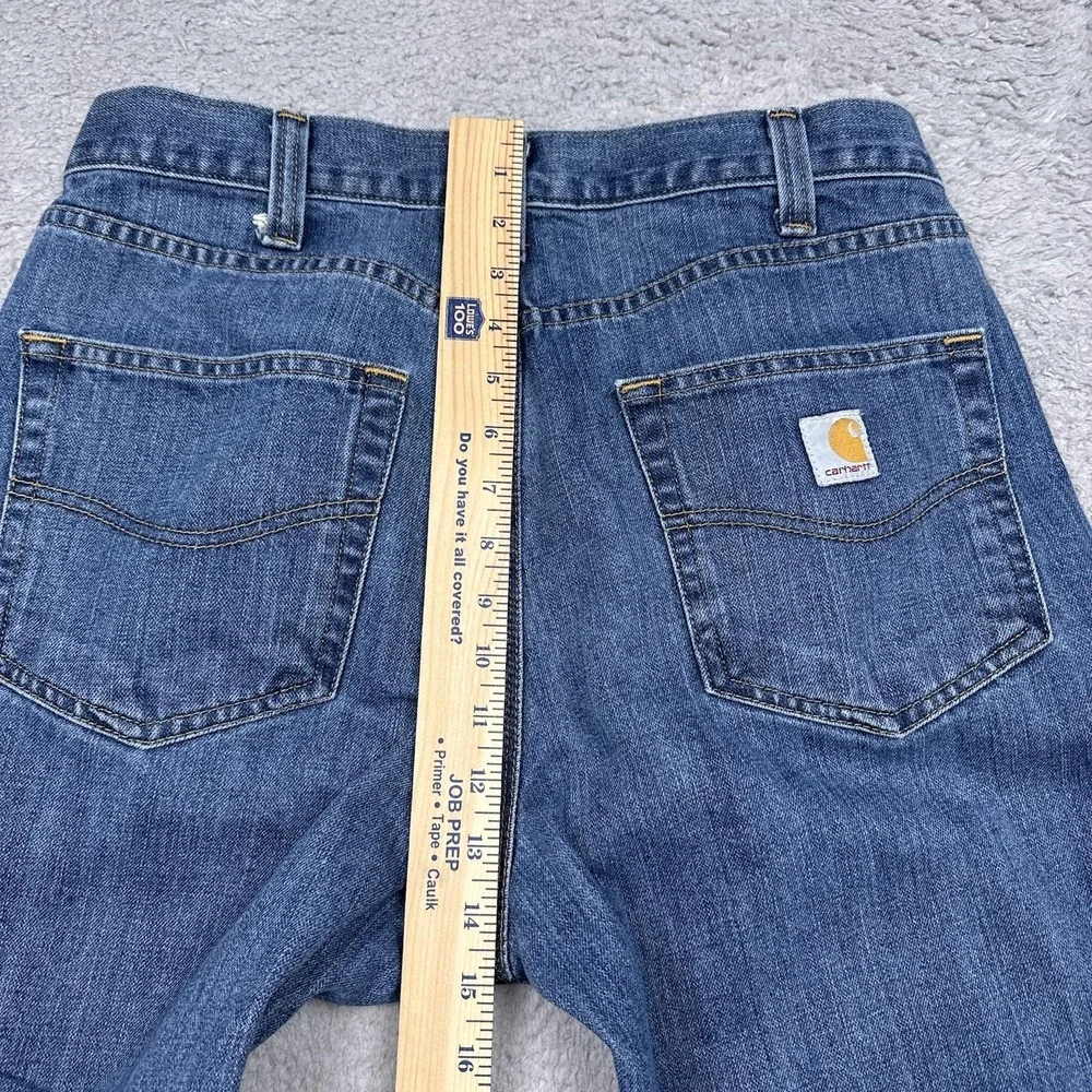 Carhartt Jeans Mens 34x34 Blue Relaxed Fit Straight Leg Workwear 101483-980 - Picture 9 of 11